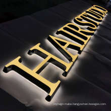 Wall mounted led illuminated acrylic 3d letters waterproof  channel letter led sign